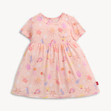 Magnetic Short Sleeve Pocket Dress (Deep Chic Pink)
