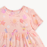 Magnetic Short Sleeve Pocket Dress (Deep Chic Pink)