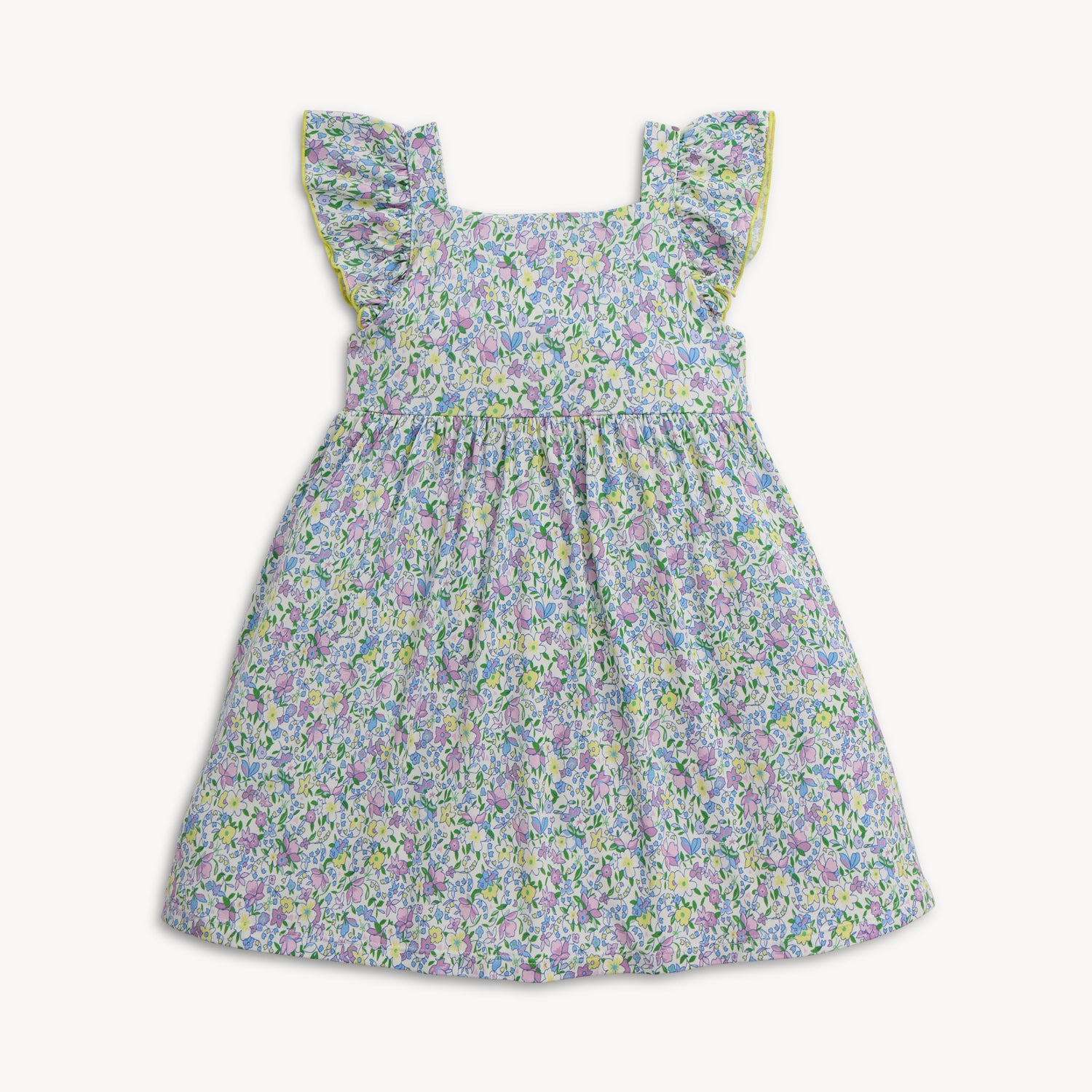 Square Neck Ruffle Sleeve Dress (Lavinia)