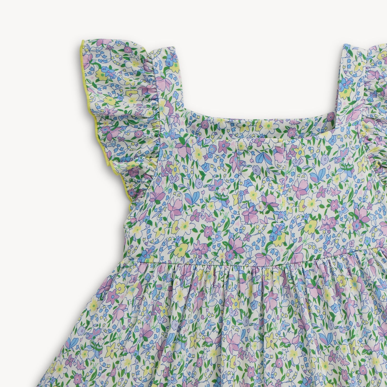 Square Neck Ruffle Sleeve Dress (Lavinia)