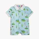 Magnetic Short Sleeve Short Polo Romper (Gopher It)