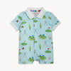Magnetic Short Sleeve Short Polo Romper (Gopher It)