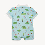 Magnetic Short Sleeve Short Polo Romper (Gopher It)