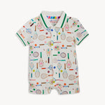 Magnetic Short Sleeve Polo Romper (Love All)