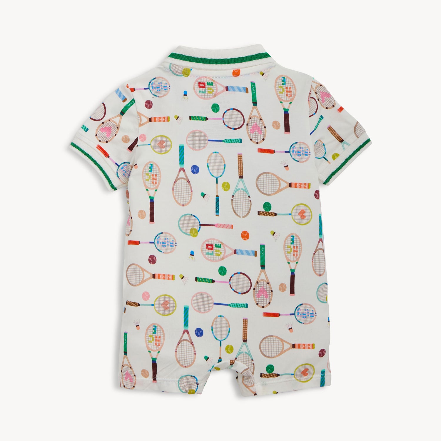Magnetic Short Sleeve Polo Romper (Love All)