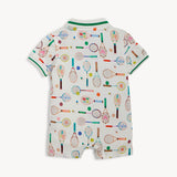 Magnetic Short Sleeve Polo Romper (Love All)