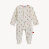 Magnetic Organic Cotton Footie (Floral Chicken Tender)