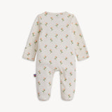 Magnetic Organic Cotton Footie (Floral Chicken Tender)