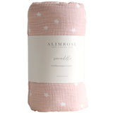 Muslin Swaddle Starry Night Pink