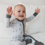 Zip Romper (Lightning Bolts)