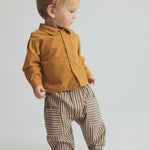 Striped Twill Baby Pants (Stone)