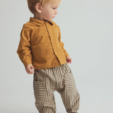 Striped Twill Baby Pants (Stone)
