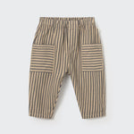 Striped Twill Baby Pants (Stone)