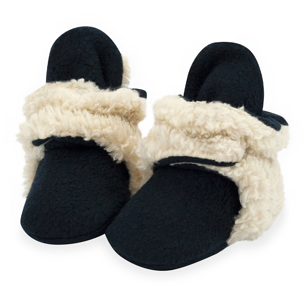 Cozie Furry Baby Bootie (Black)