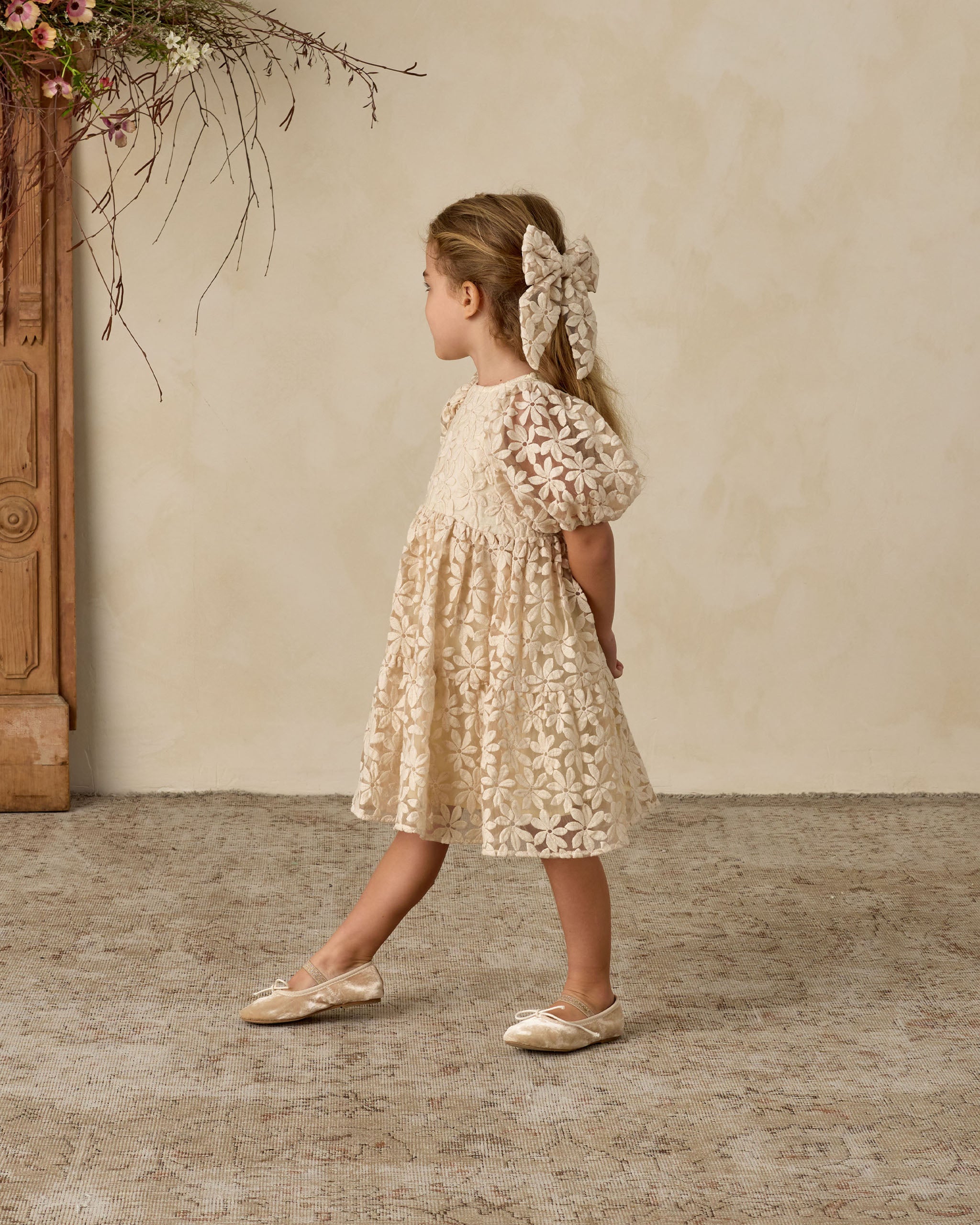 Chloe Dress (Embroidered Daisy)