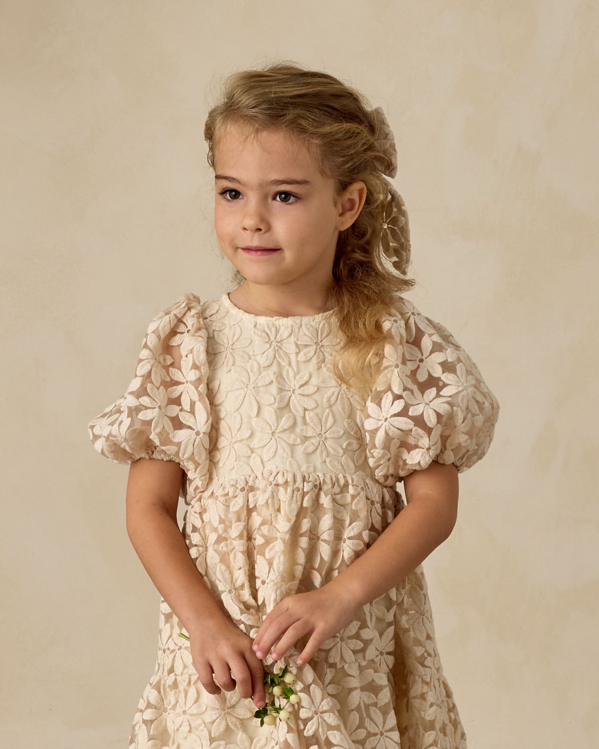 Chloe Dress (Embroidered Daisy)