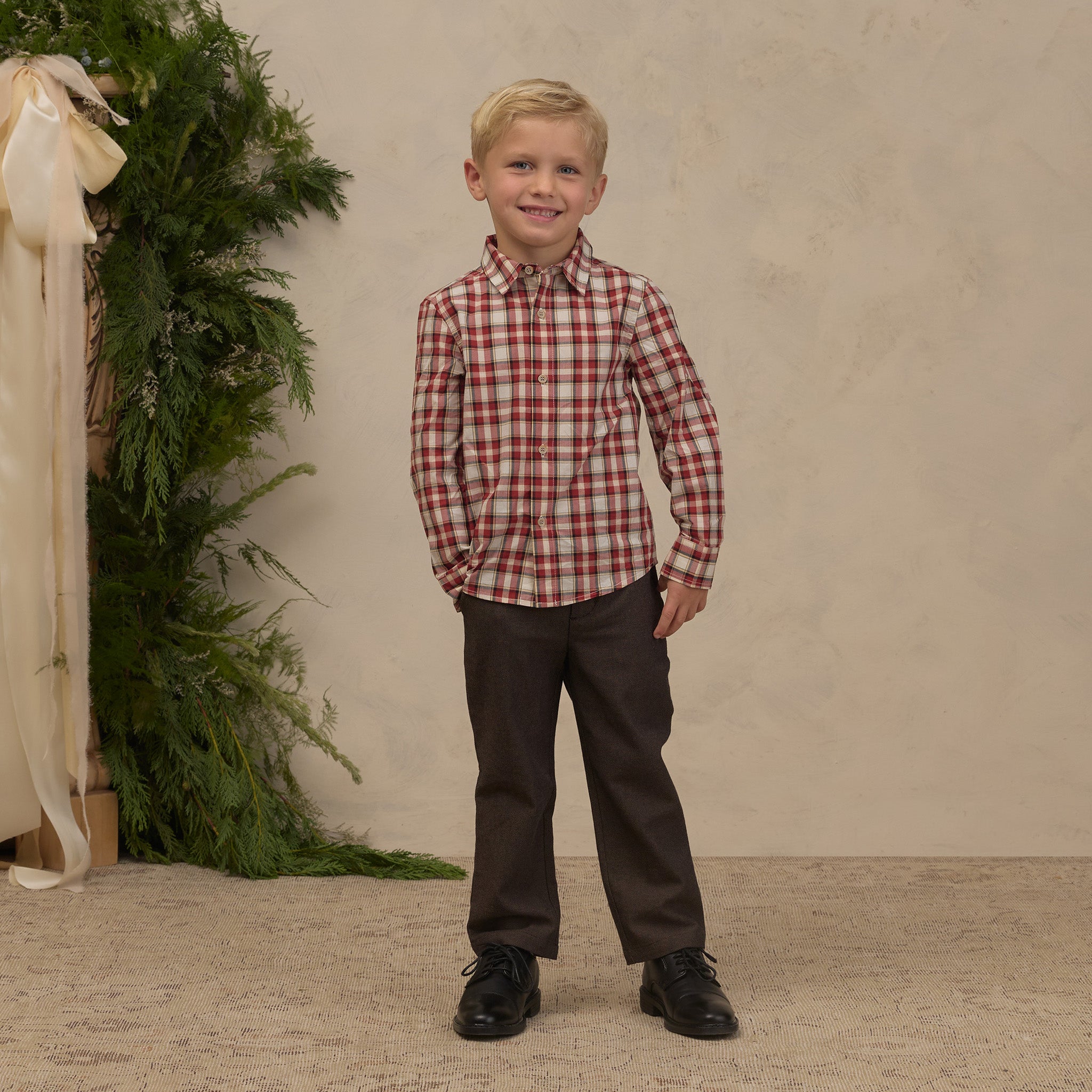 Harrison Button Down (Holiday Tartan)