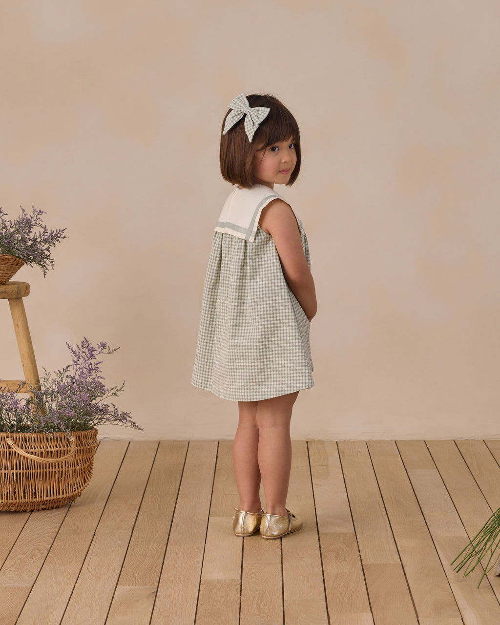 Daisy Dress (Eucalyptus Check)