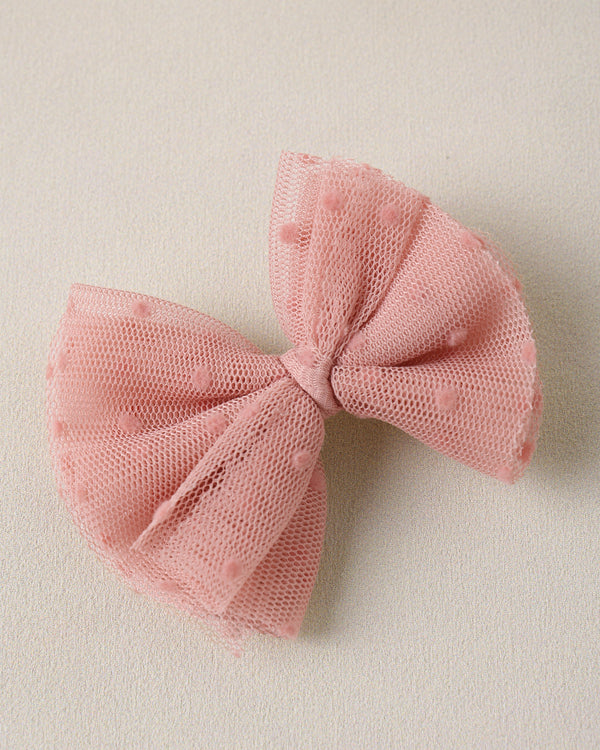 Flutter Tulle Clips (Cotton Candy)