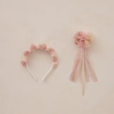 Pom Pom Crown + Wand (Pink Ombre)