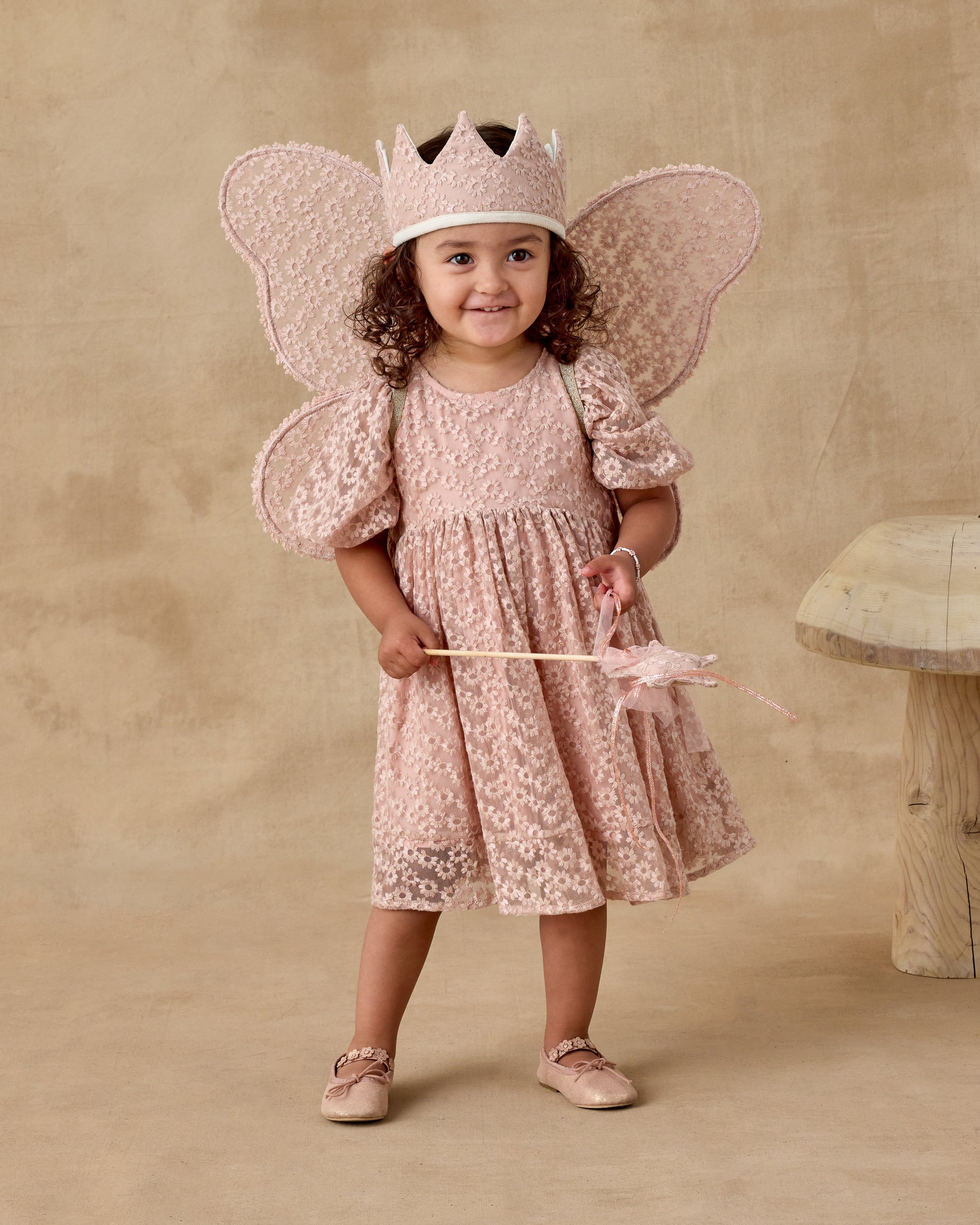 Luna Dress (Rose Embroidered Daisy)