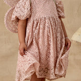Luna Dress (Rose Embroidered Daisy)