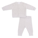 Chenille Button Down Cardigan Set (Natural)