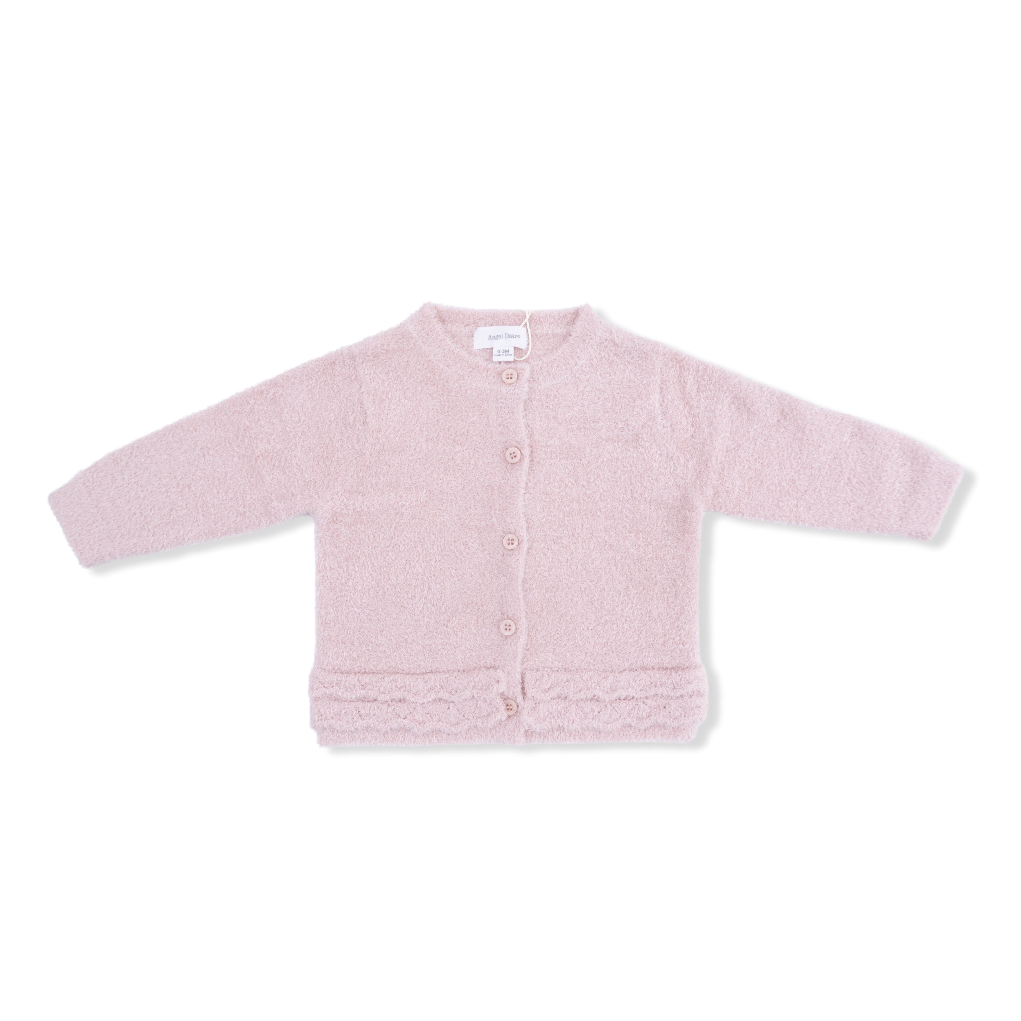 Chenille Button Down Cardigan Set (Blush)