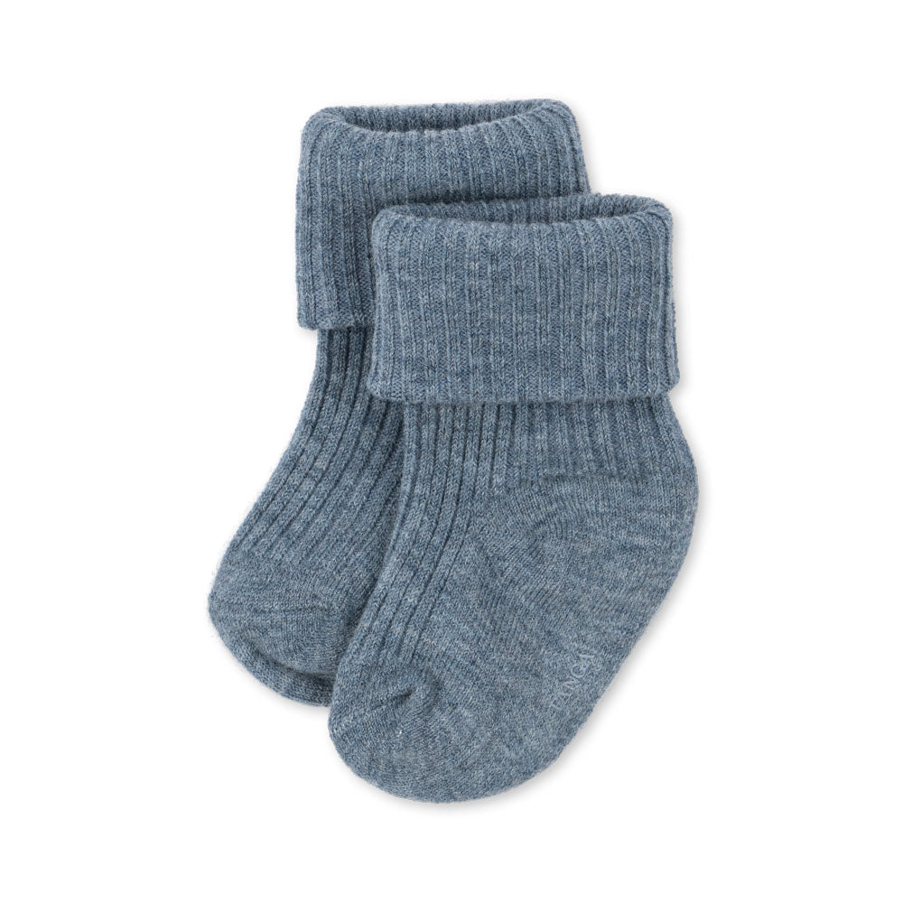 Lana Light Knitted Wool Socks (Ashley Blue)