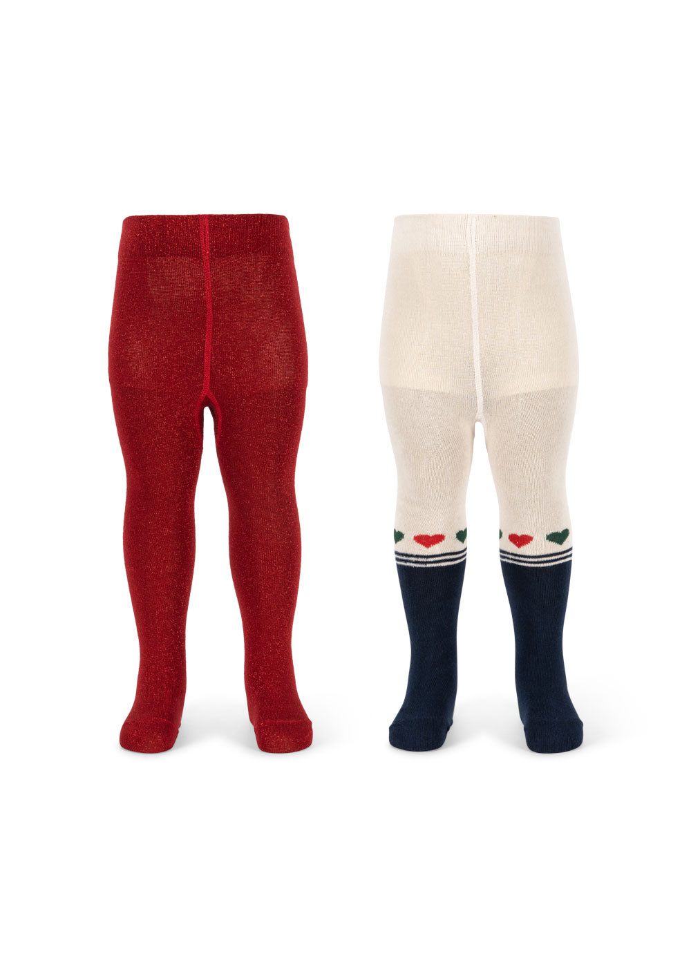 2 Pack Lurex Tights (Heart Mix)