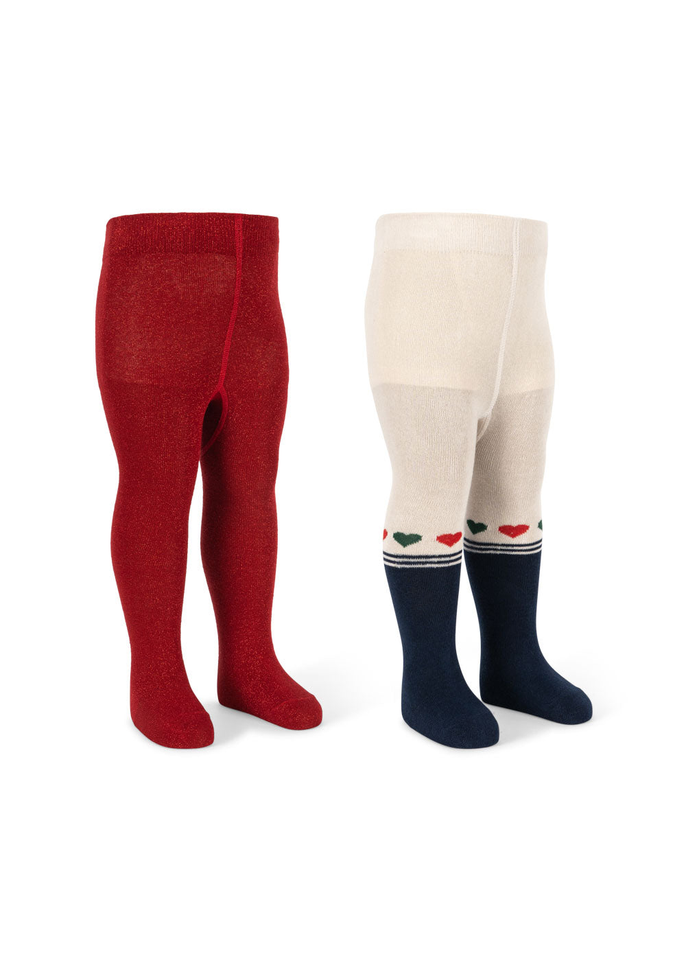 2 Pack Lurex Tights (Heart Mix)