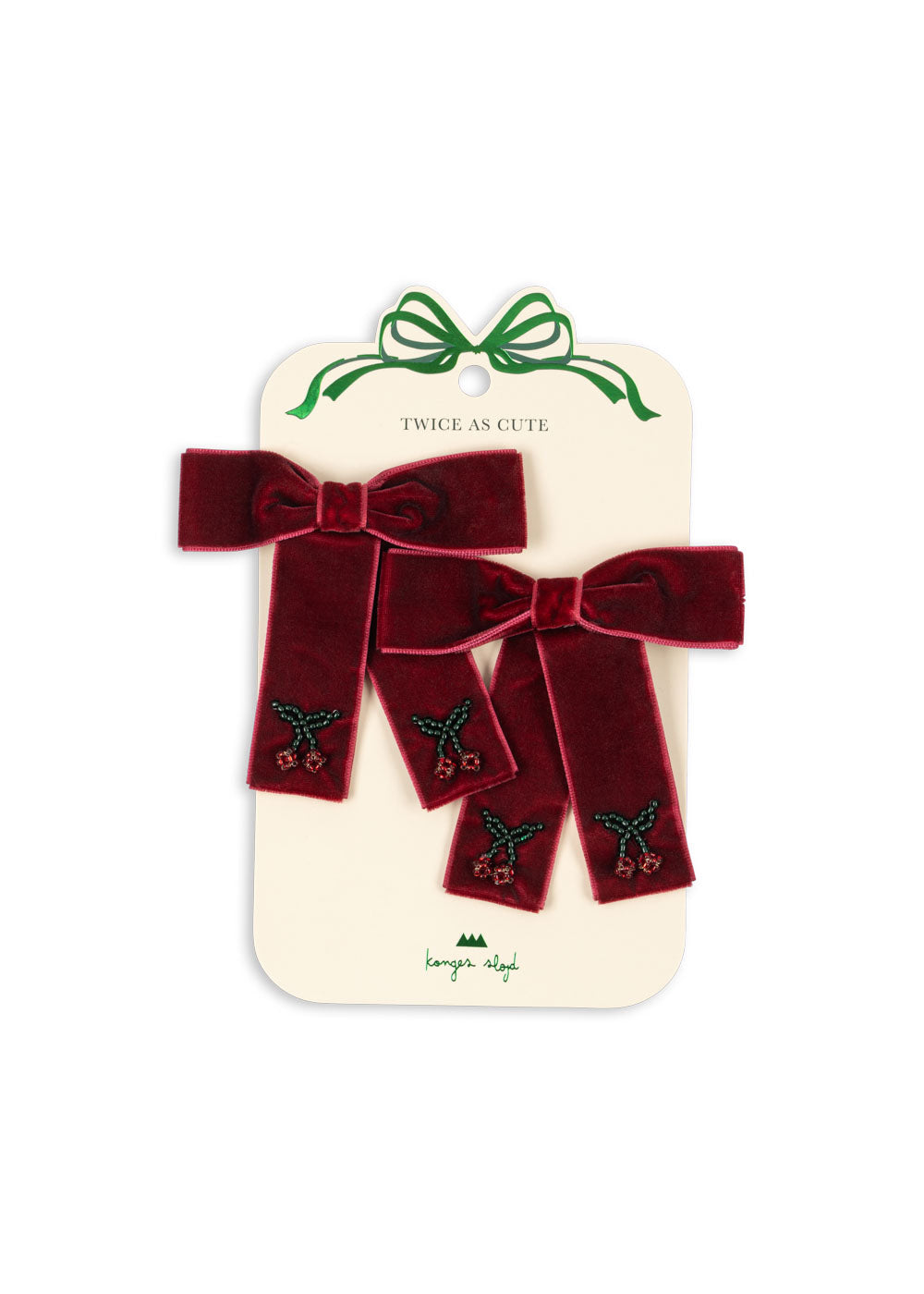 2 Pack Juliette Bow Hair Clip (Rio Red)