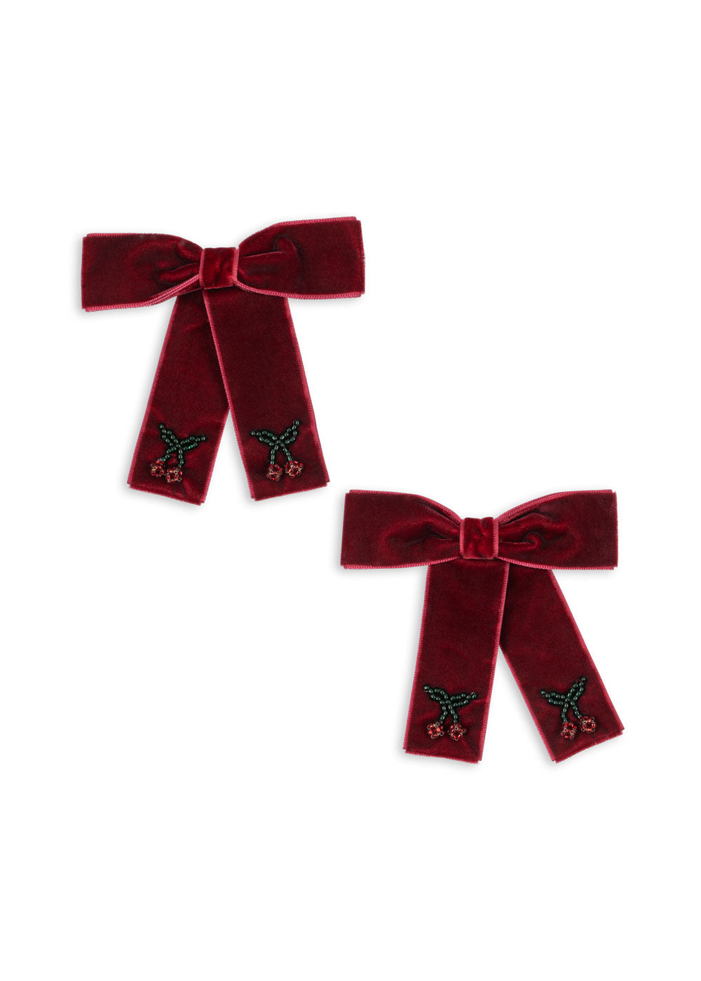 2 Pack Juliette Bow Hair Clip (Rio Red)
