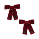 2 Pack Juliette Bow Hair Clip (Rio Red)