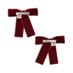 2 Pack Juliette Bow Hair Clip (Rio Red)
