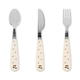 Cherry Cutlery Set (Navy Dot)