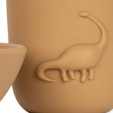 Dino Cup & Plate Set (Almond)