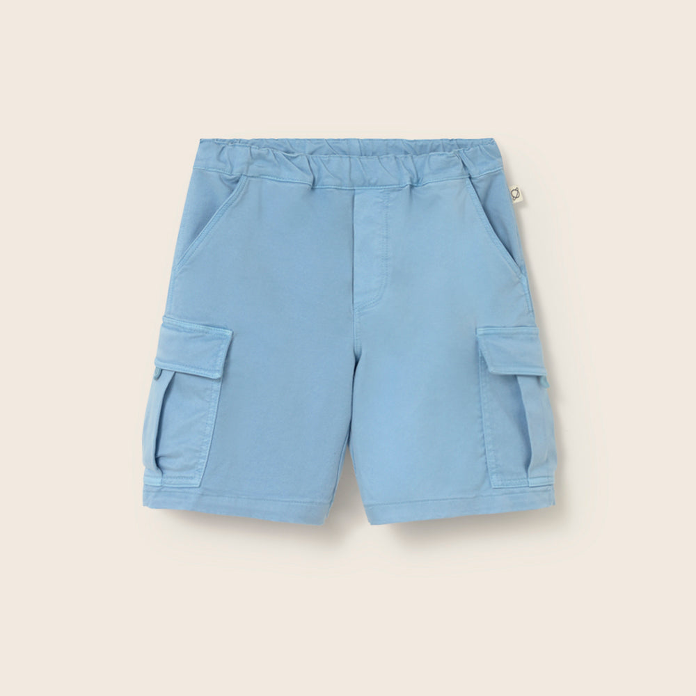 Twill Bermuda Shorts (Blue)