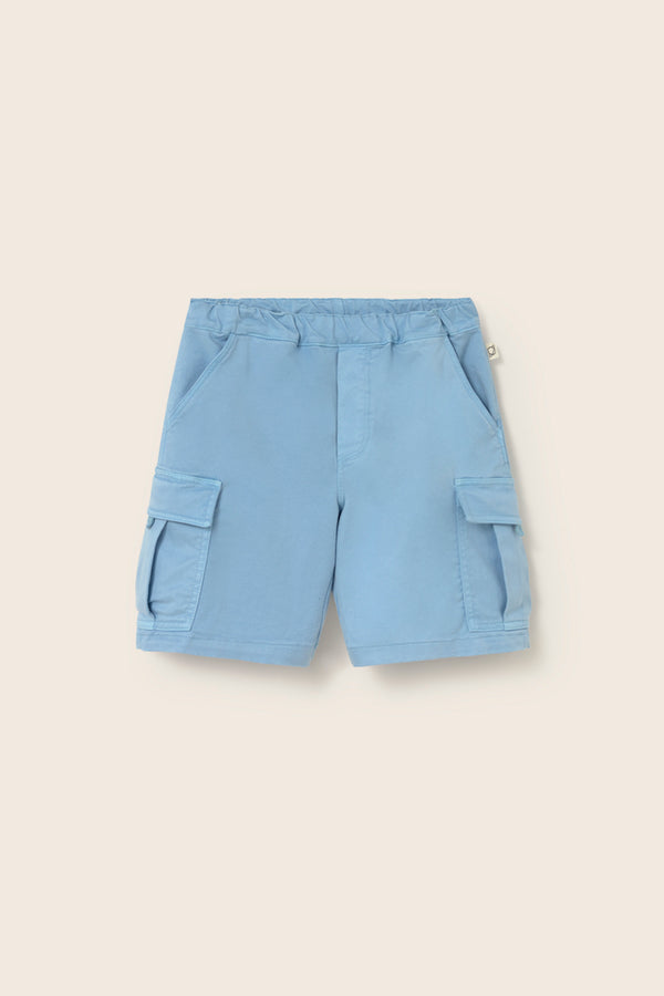 Twill Bermuda Shorts (Blue)