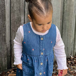 Embroidered Pinnie & Top Set (Toadstool Broderie)