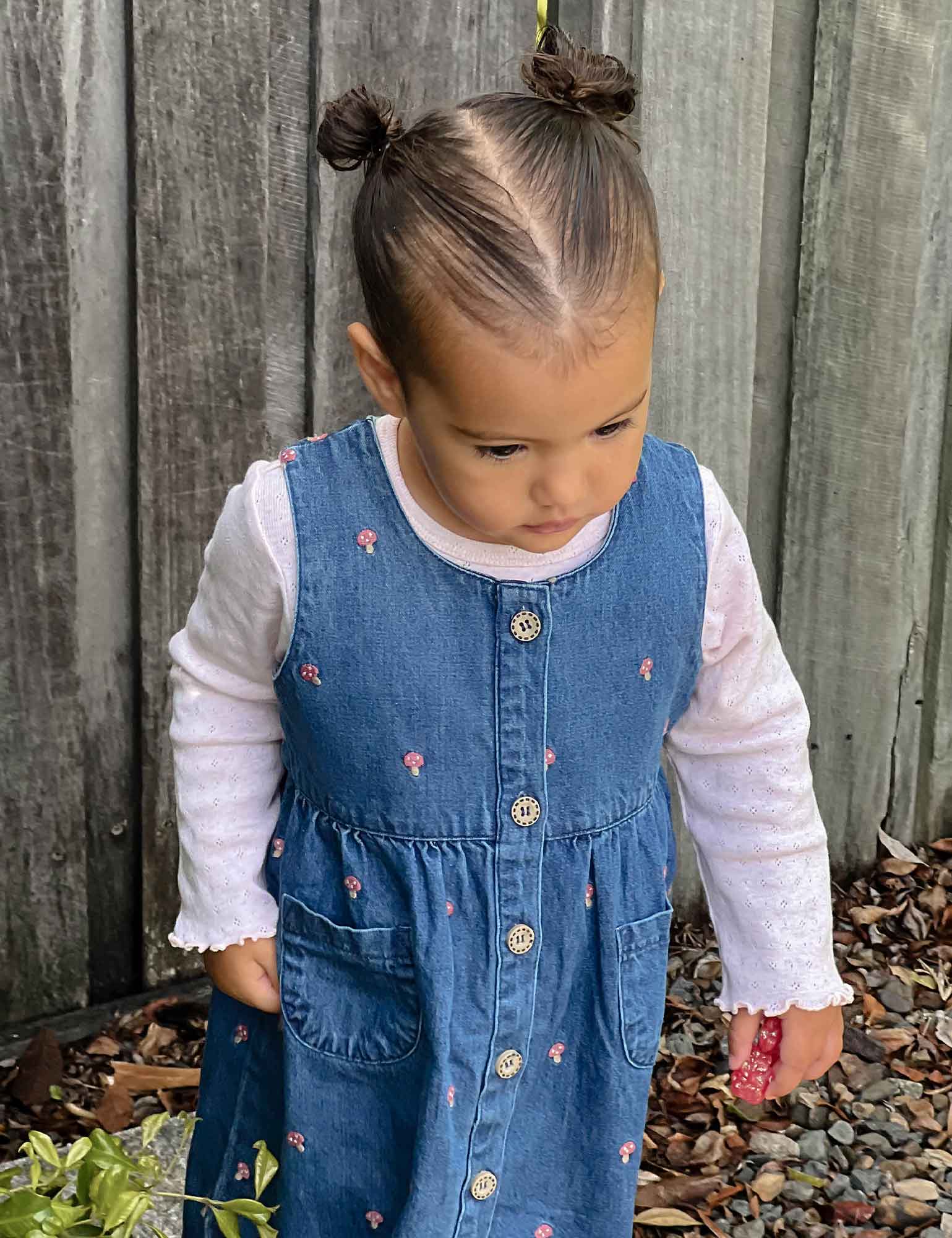 Embroidered Pinnie & Top Set (Toadstool Broderie)