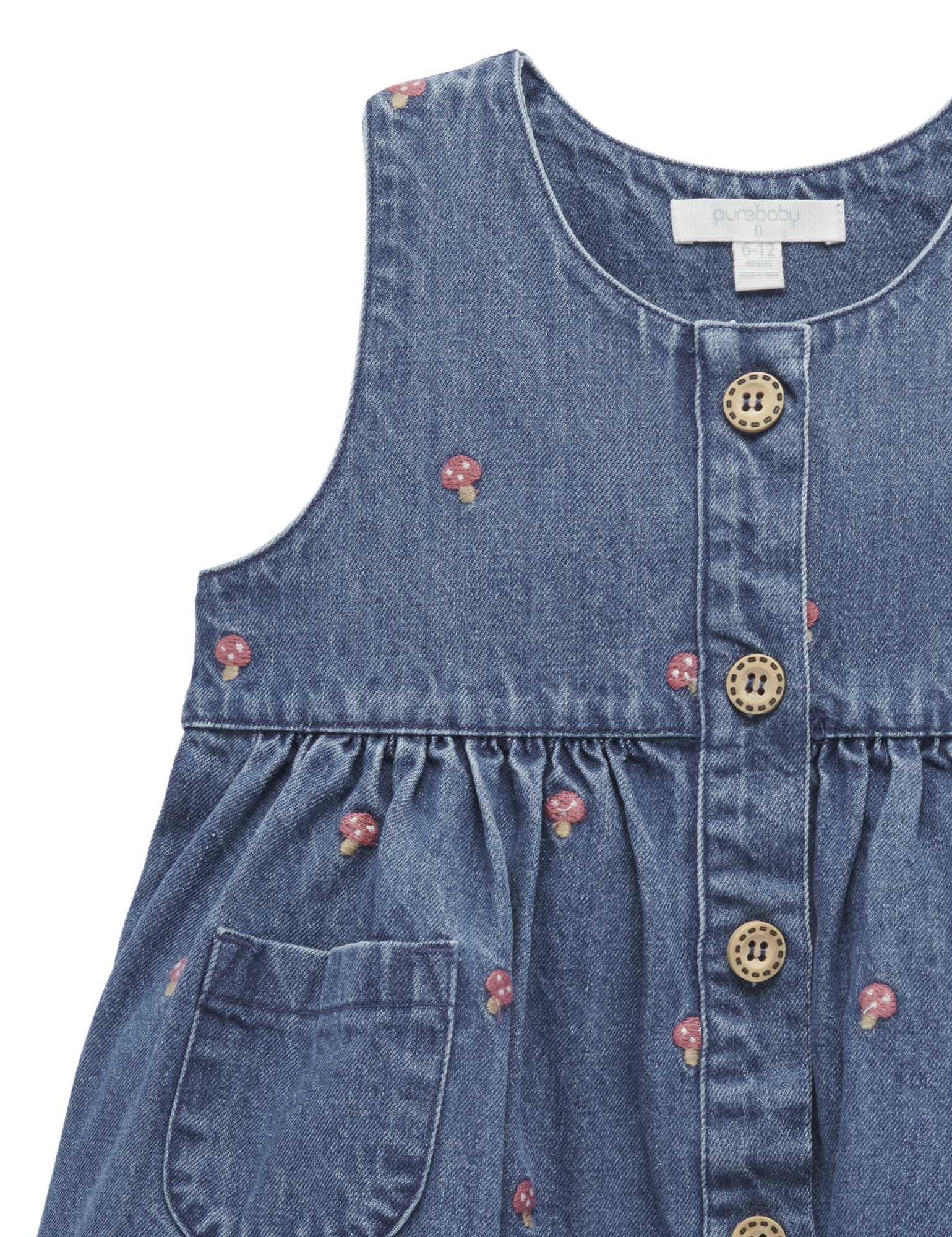 Embroidered Pinnie & Top Set (Toadstool Broderie)