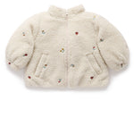 Fluffy Embroidered Jacket (Wheat Forest Broderie)