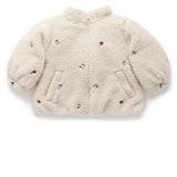 Fluffy Embroidered Jacket (Wheat Forest Broderie)