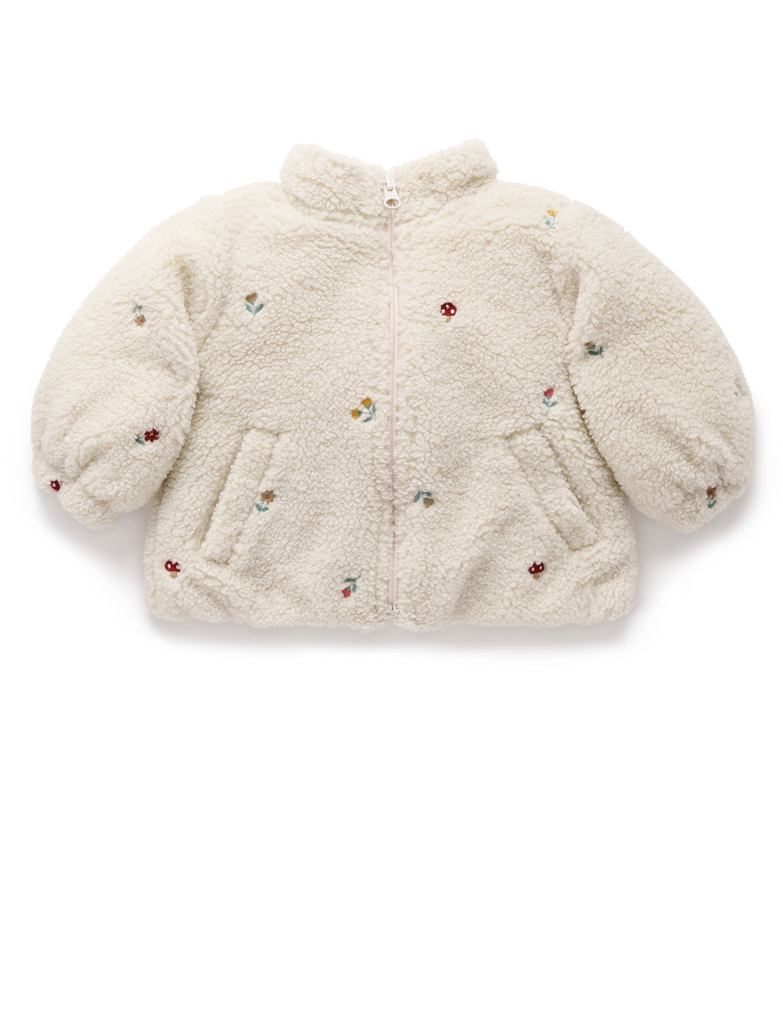 Fluffy Embroidered Jacket (Wheat Forest Broderie)