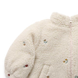 Fluffy Embroidered Jacket (Wheat Forest Broderie)