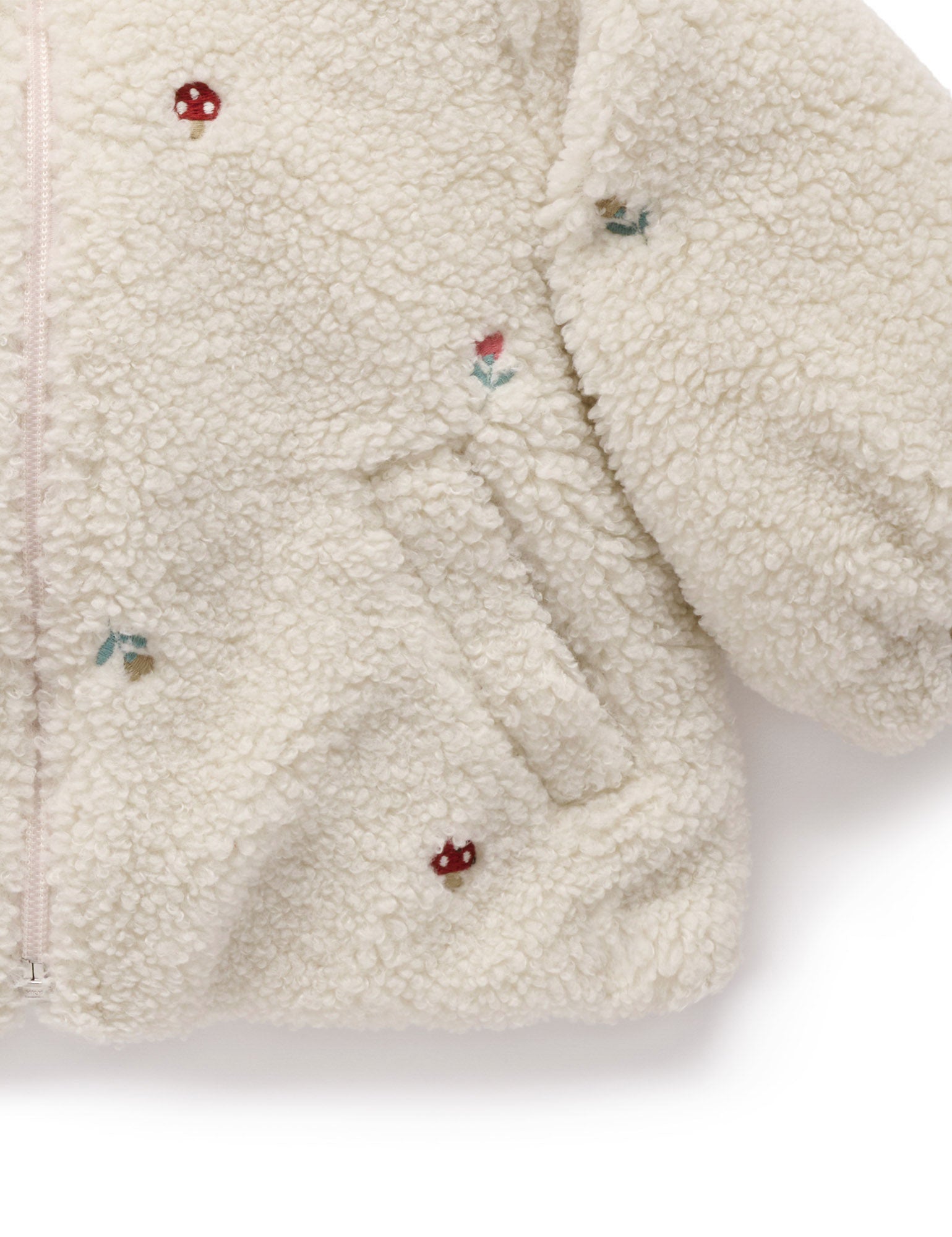 Fluffy Embroidered Jacket (Wheat Forest Broderie)