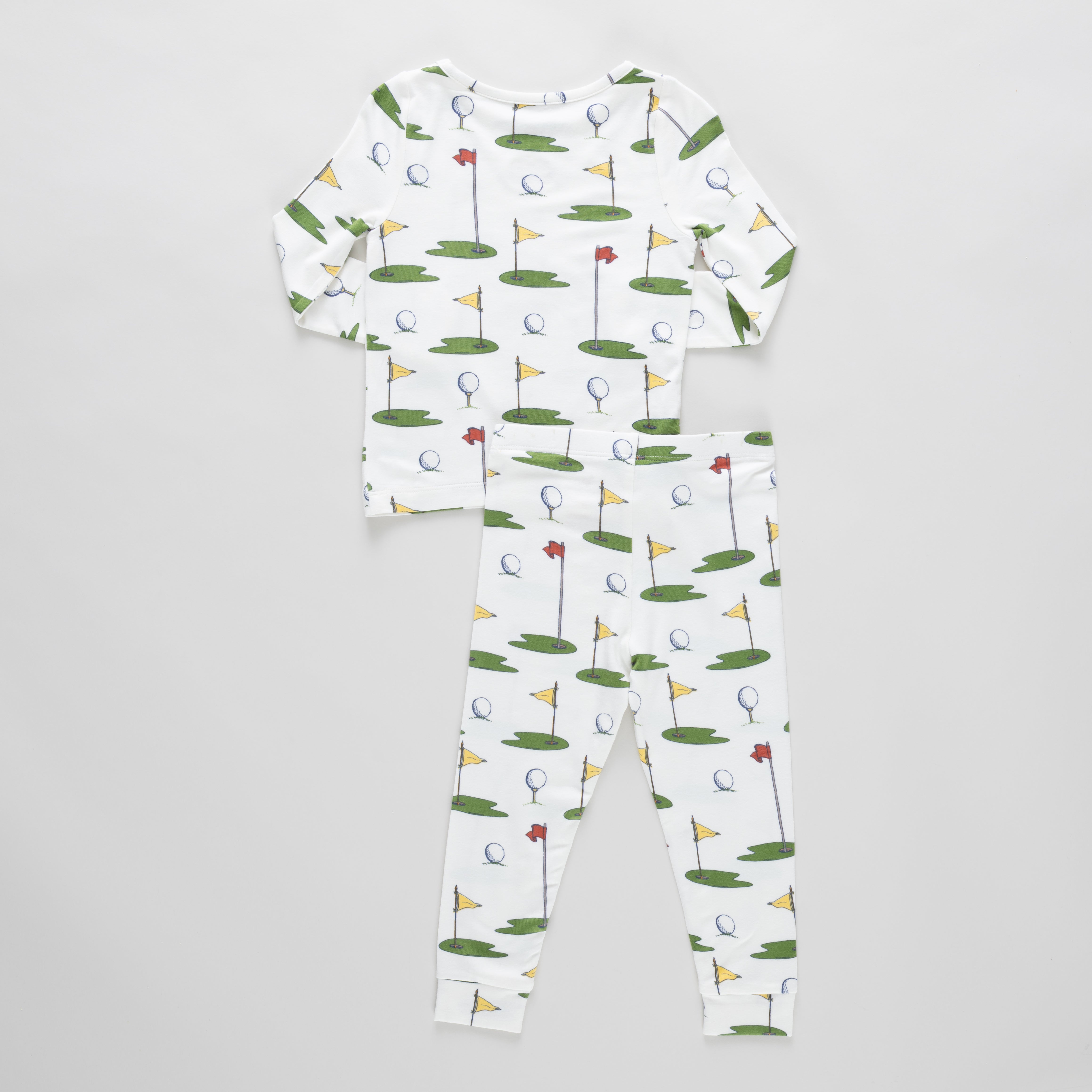 Kids PJ Set (Cream Golf Tournament)