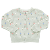 Girls Pom Pom Maude Sweater (Light Green)