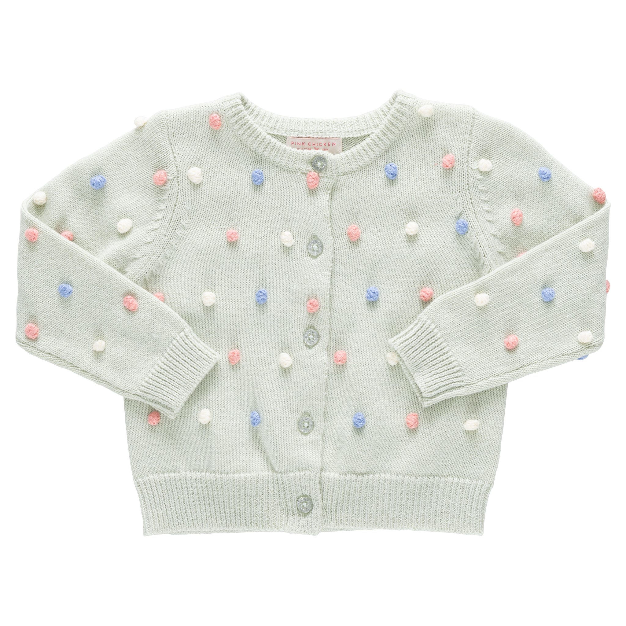 Girls Pom Pom Maude Sweater (Light Green)